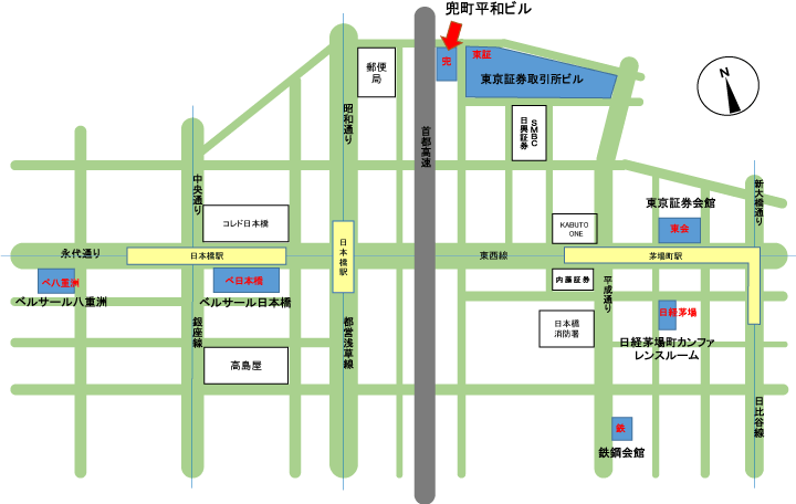 東京の会場地図