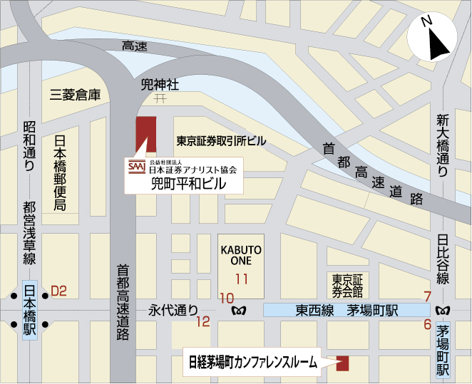 東京の会場地図